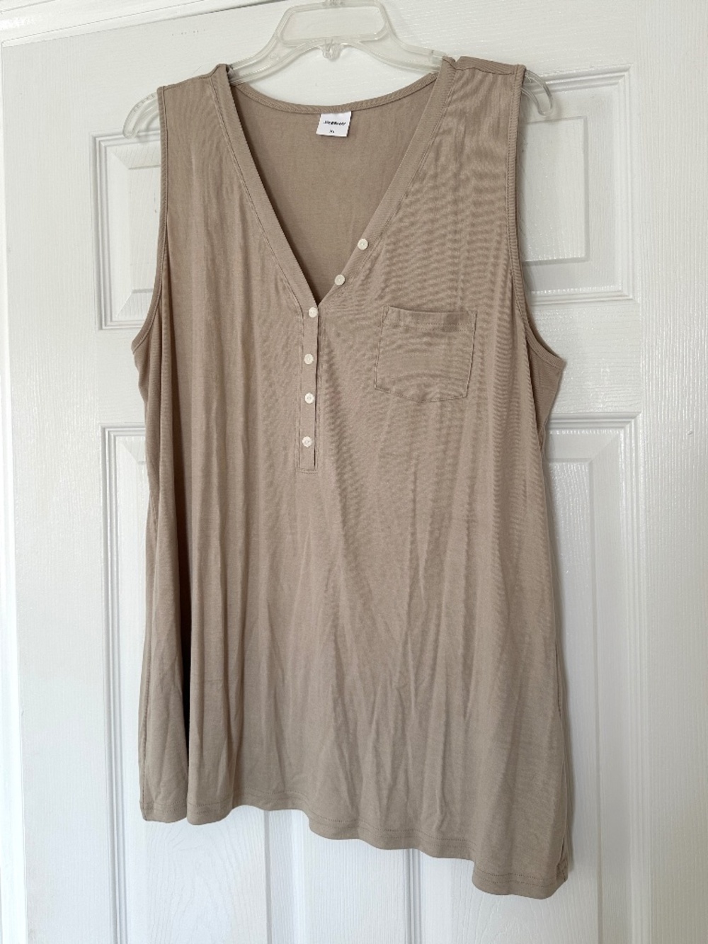 Xieerduo Tan Women's Sleeveless Tank Light Brown Size XL